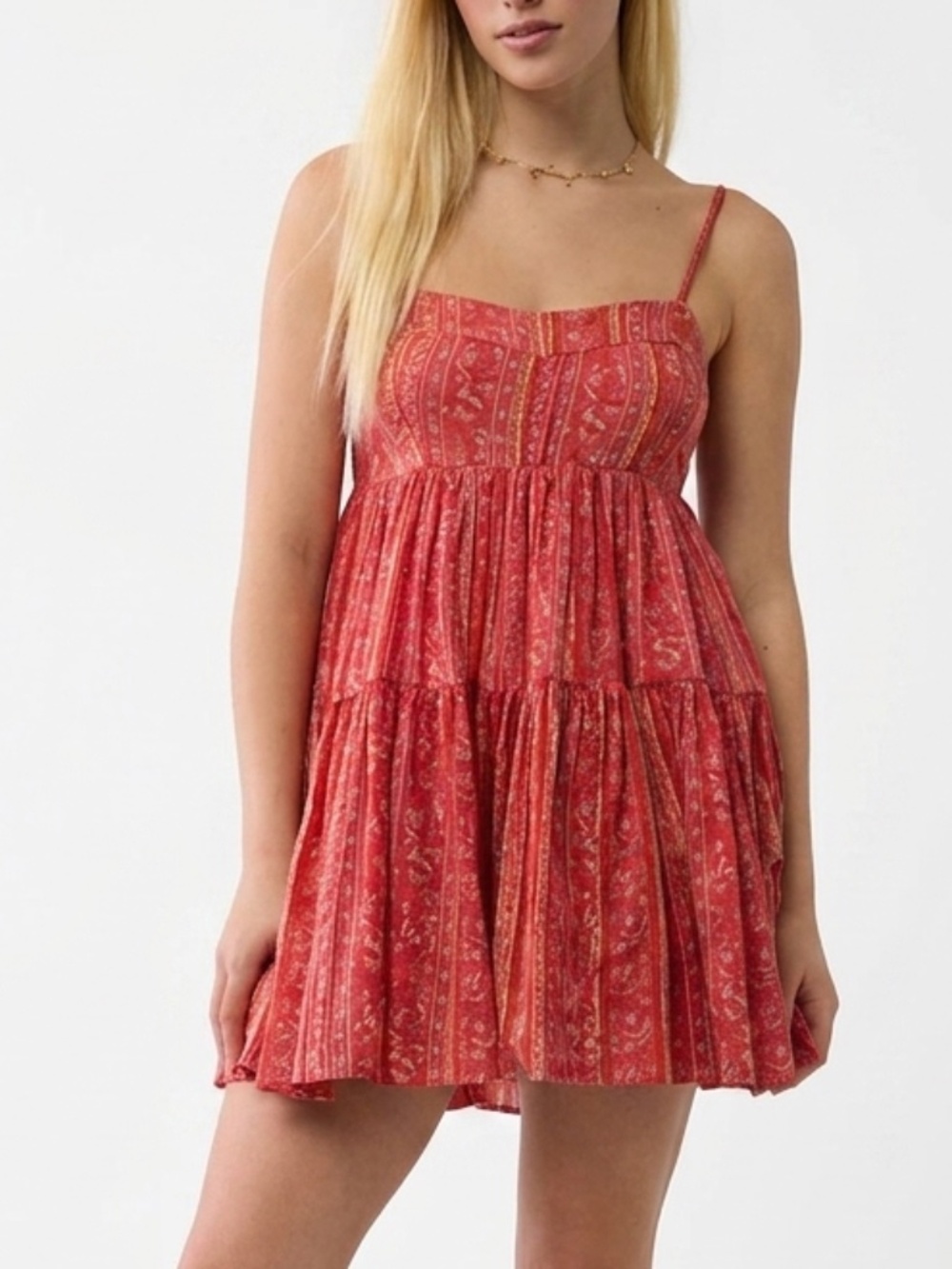 American Eagle Outfitters Tiered Babydoll Mini Dress